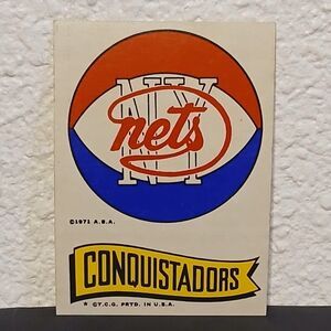 1971 TOPPS BASKETBALL NBA LOGO STICKERS SAN DIEGO CONQUISTADORS NEW YORK NETS